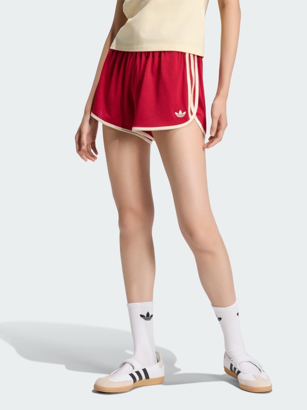 Adidas 3S Mesh Sprinter Shorts Red XS